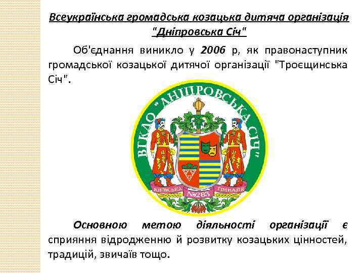 Всеукраїнська громадська козацька дитяча організація 