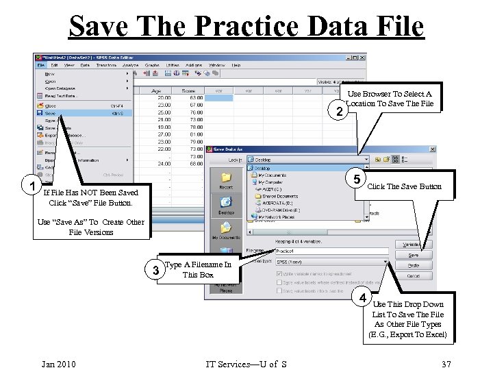 Save The Practice Data File 2 1 Use Browser To Select A Location To