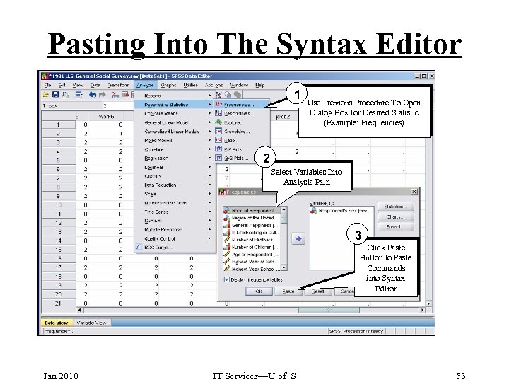 Pasting Into The Syntax Editor 1 Use Previous Procedure To Open Dialog Box for