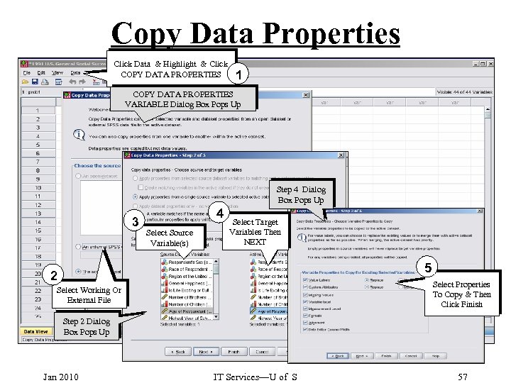 Copy Data Properties Click Data & Highlight & Click COPY DATA PROPERTIES 1 COPY