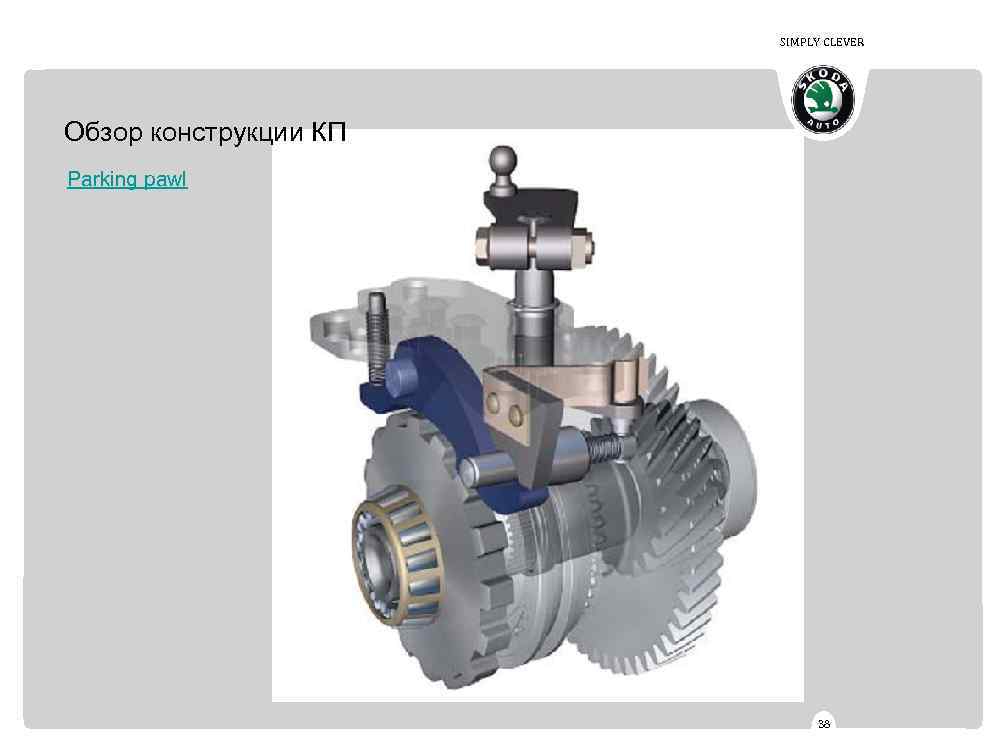 SIMPLY CLEVER Обзор конструкции КП Parking pawl 38 