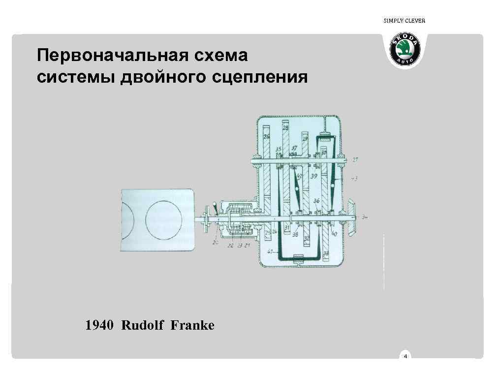 SIMPLY CLEVER Первоначальная схема системы двойного сцепления 1940 Rudolf Franke 4 