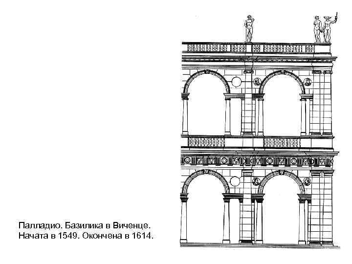 Палладио. Базилика в Виченце. Начата в 1549. Окончена в 1614. 