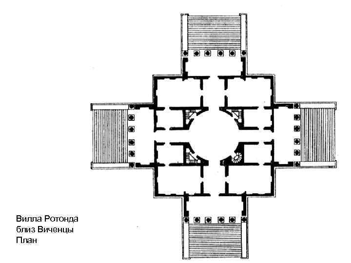Вилла Ротонда близ Виченцы План 