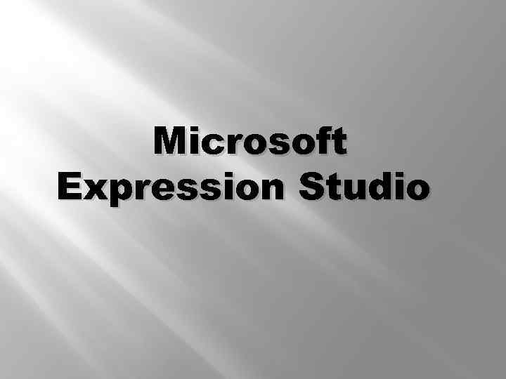 Microsoft Expression Studio 