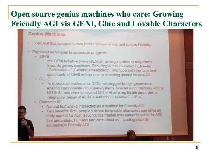 Open source genius machines who care: Growing Friendly AGI via GENI, Glue and Lovable