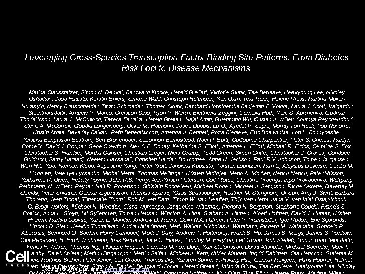 Leveraging Cross-Species Transcription Factor Binding Site Patterns: From Diabetes Risk Loci to Disease Mechanisms