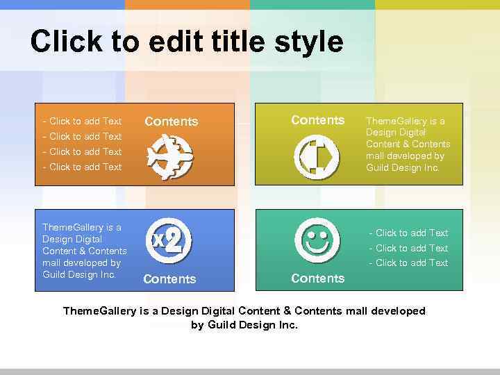 Click to edit title style - Click to add Text Contents - Click to
