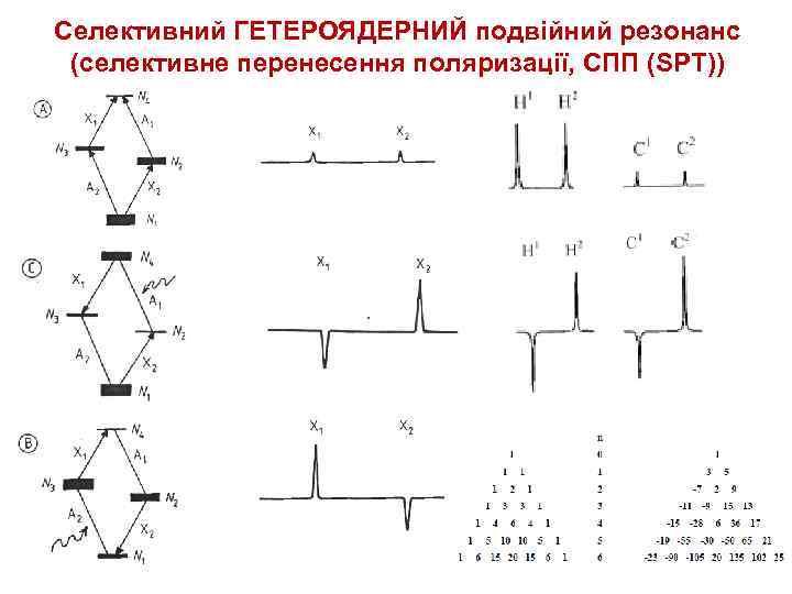Селективний ГЕТЕРОЯДЕРНИЙ подвійний резонанс (селективне перенесення поляризації, СПП (SPT)) 