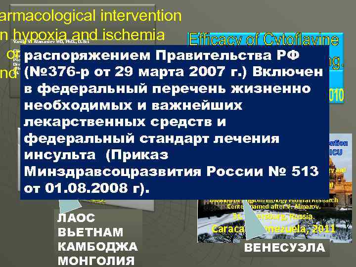 armacological intervention n hypoxia and ischemia onраспоряжением Правительства РФ prehospital period (№ 376 -р