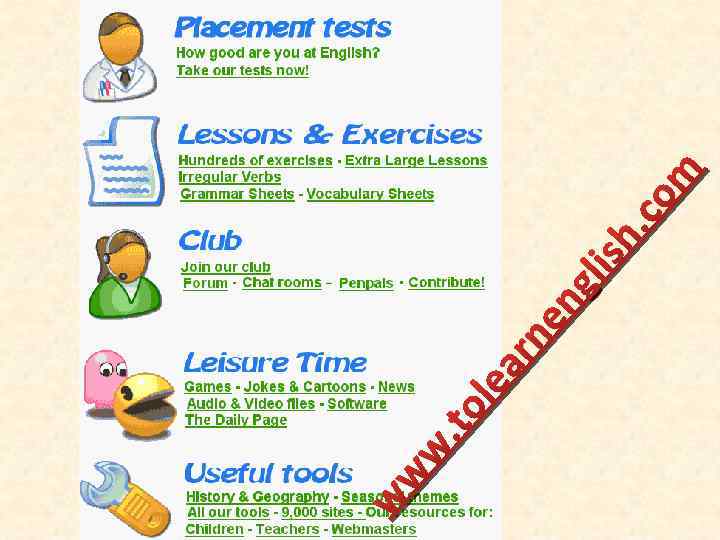 w w w. to le ar ne ng lis h. co m 