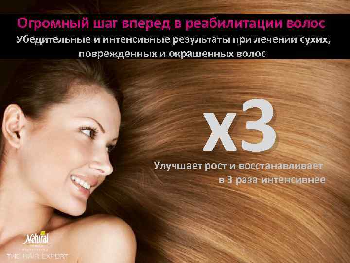 Огромный шаг вперед в реабилитации волос Убедительные и интенсивные результаты при лечении сухих, поврежденных