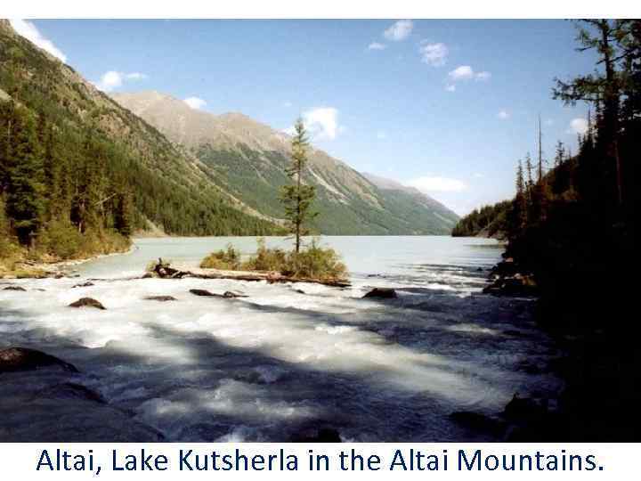 Altai, Lake Kutsherla in the Altai Mountains. 