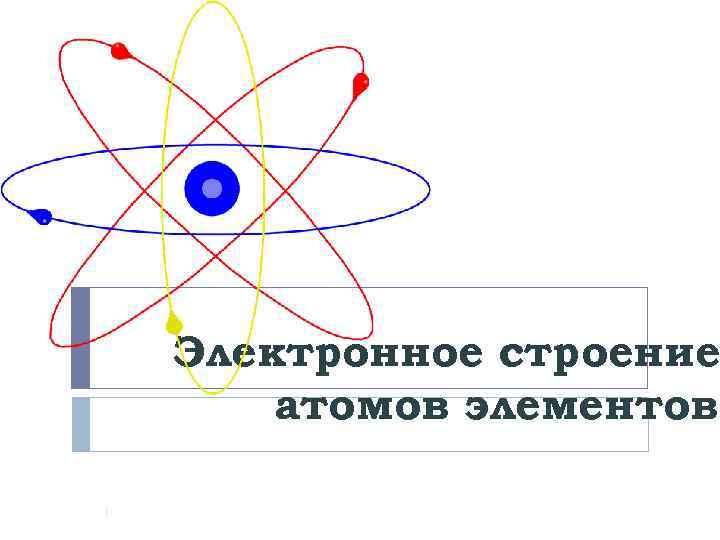 Электронное строение атомов элементов 1 