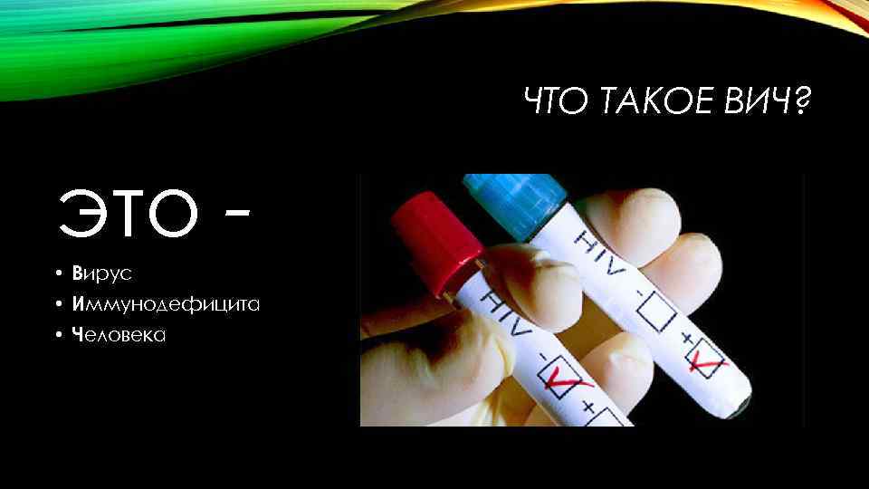 ЧТО ТАКОЕ ВИЧ? это • Вирус • Иммунодефицита • Человека 