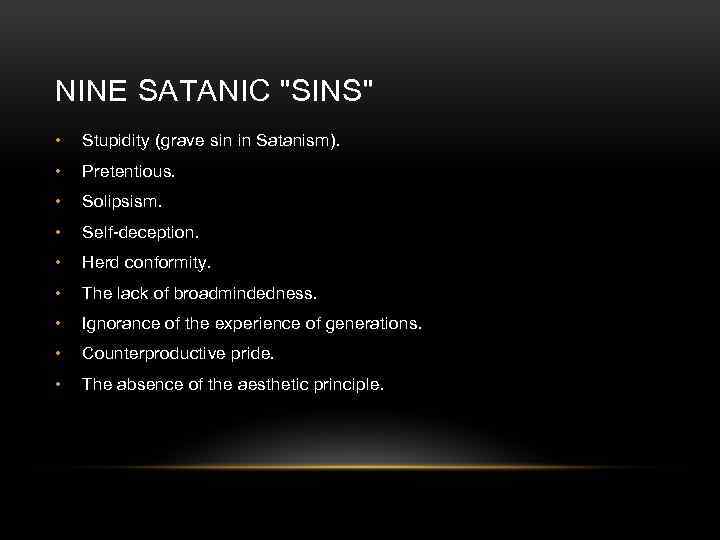 NINE SATANIC 