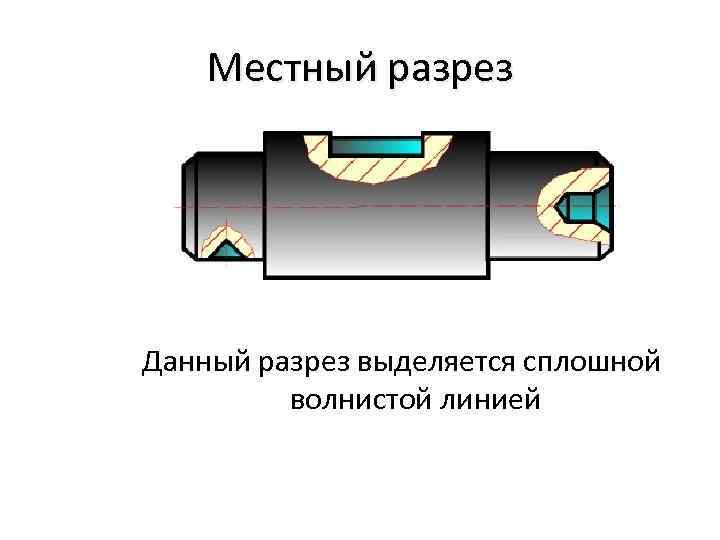 Местный разрез Данный разрез выделяется сплошной волнистой линией 