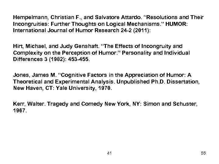 Hempelmann, Christian F. , and Salvatore Attardo. “Resolutions and Their Incongruities: Further Thoughts on