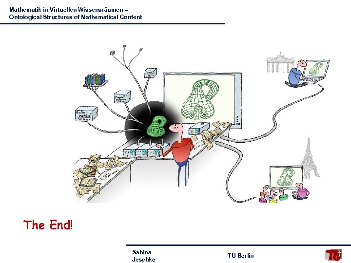 Mathematik in Virtuellen Wissensräumen – Ontological Structures of Mathematical Content The End! Sabina Jeschke