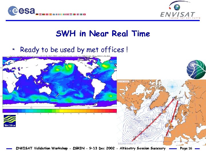 SWH in Near Real Time * Ready to be used by met offices !