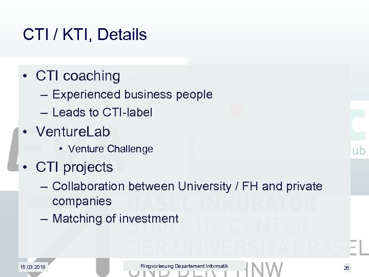 CTI / KTI, Details • CTI coaching – Experienced business people – Leads to