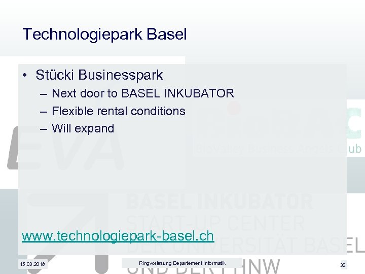 Technologiepark Basel • Stücki Businesspark – Next door to BASEL INKUBATOR – Flexible rental