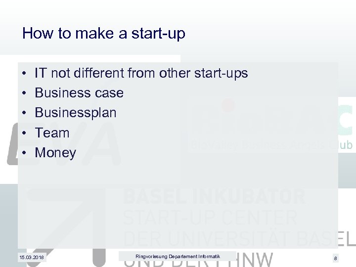 How to make a start-up • • • IT not different from other start-ups