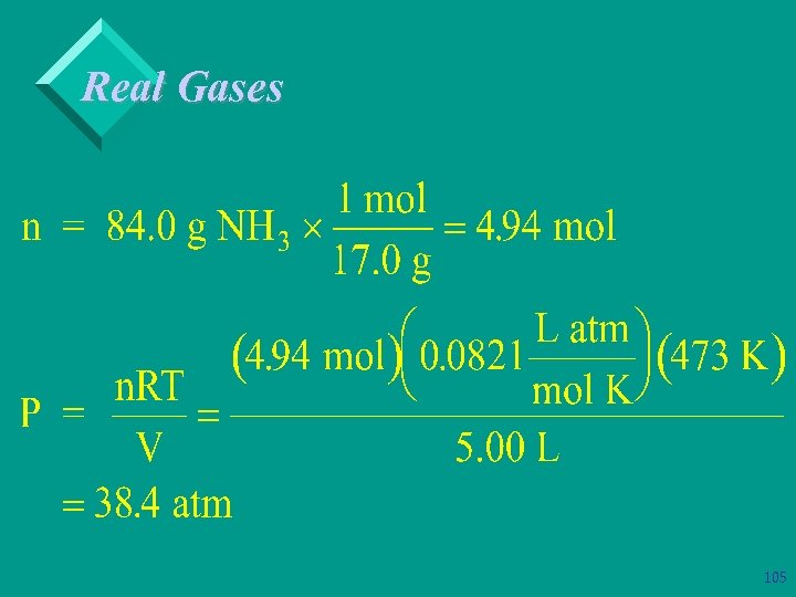Real Gases 105 