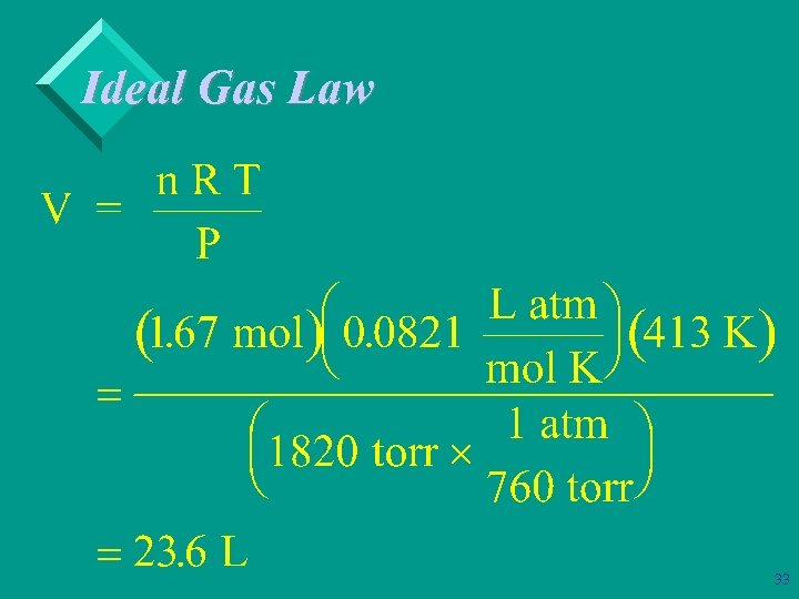 Ideal Gas Law 33 