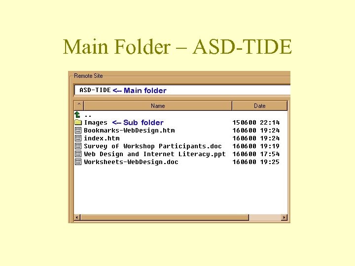 Main Folder – ASD-TIDE 