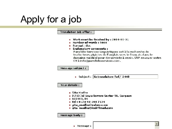 Apply for a job 