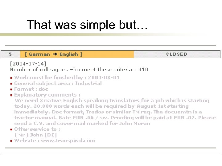 That was simple but… 