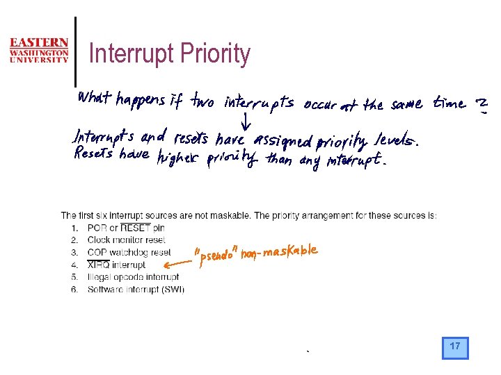 Interrupt Priority 17 