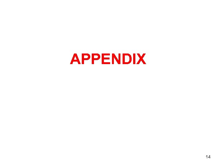 APPENDIX 14 
