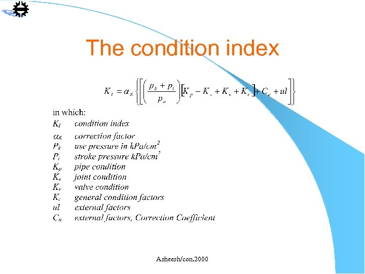 The condition index Asheesh/con. 2000 