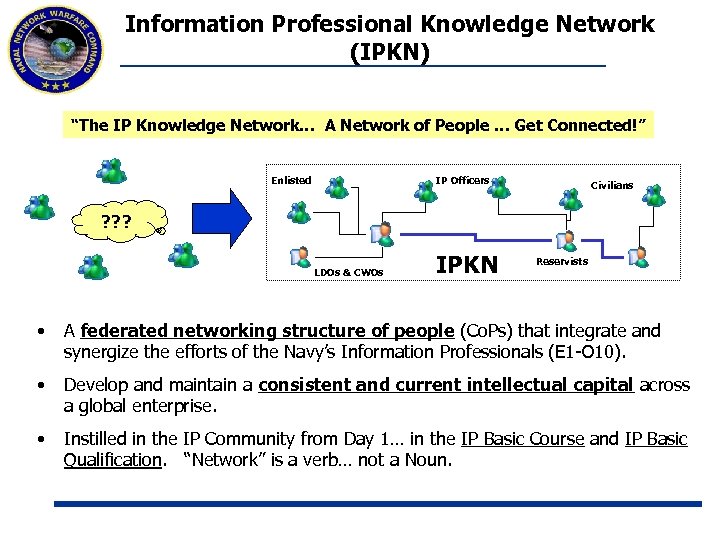 Information Professional Knowledge Network (IPKN) “The IP Knowledge Network… A Network of People …