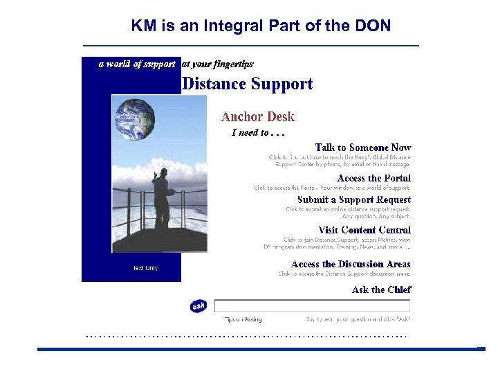 KM is an Integral Part of the DON 