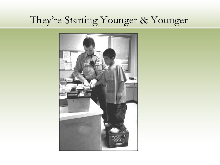 They’re Starting Younger & Younger 