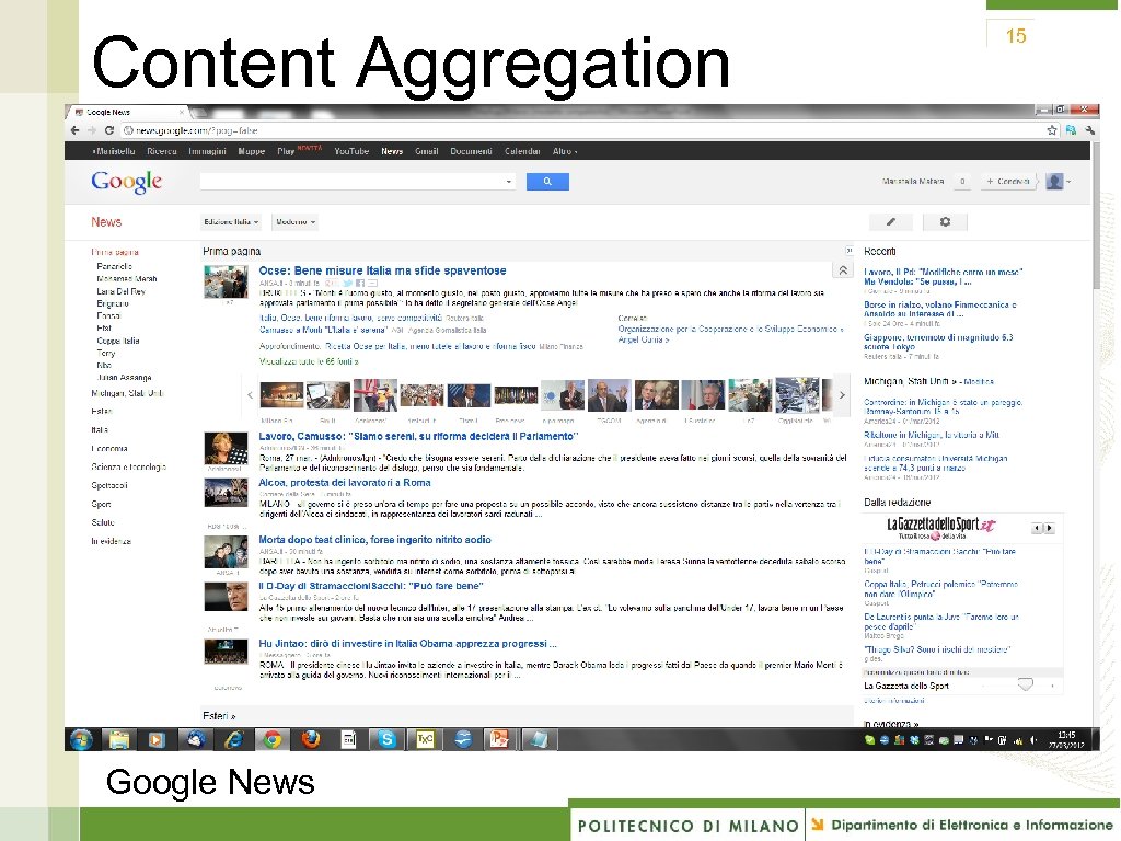 Content Aggregation Google News 15 