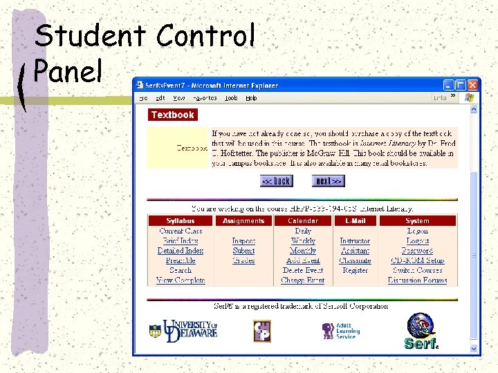 Student Control Panel 