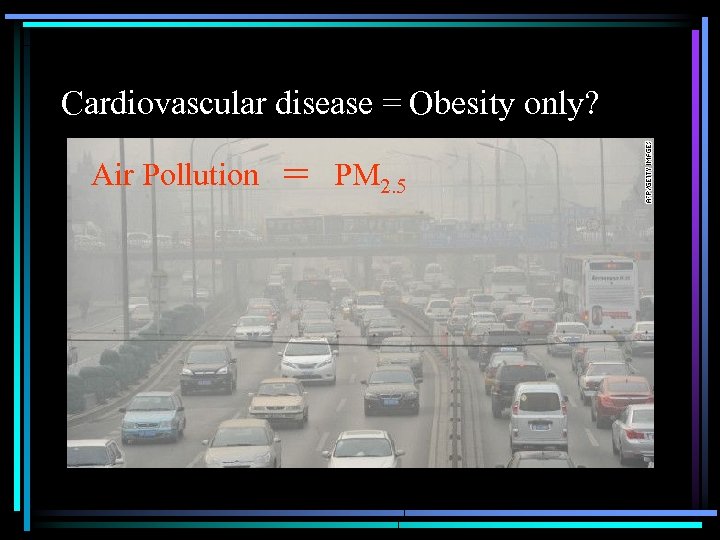 Cardiovascular disease = Obesity only? Air Pollution　＝　PM 2. 5 