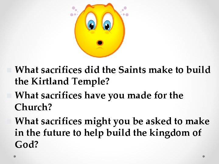 What sacrifices did the Saints make to build the Kirtland Temple? n What sacrifices