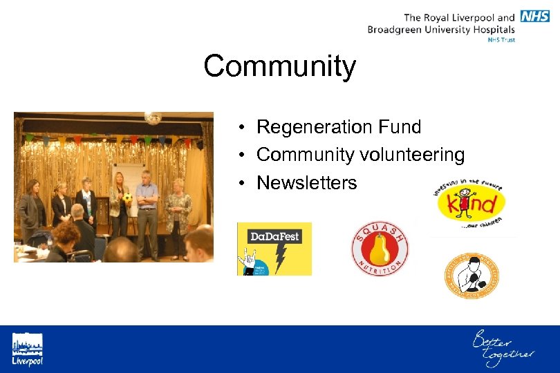Community • Regeneration Fund • Community volunteering • Newsletters 