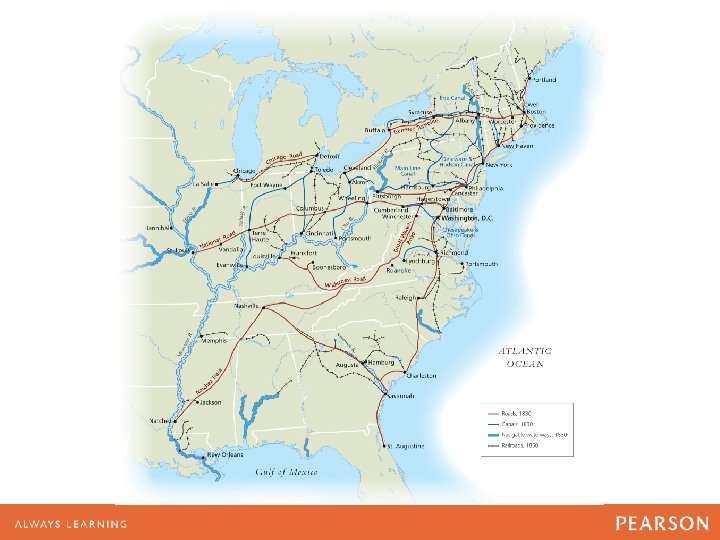 MAP 12. 2 Commercial Links: Rivers, Canals, Roads, 1830, and Rail Lines, 1850 