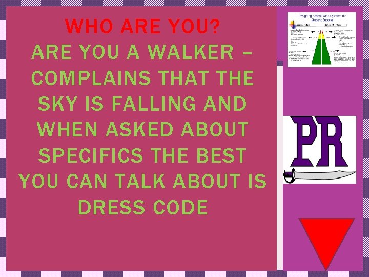 WHO ARE YOU? ARE YOU A WALKER – COMPLAINS THAT THE SKY IS FALLING