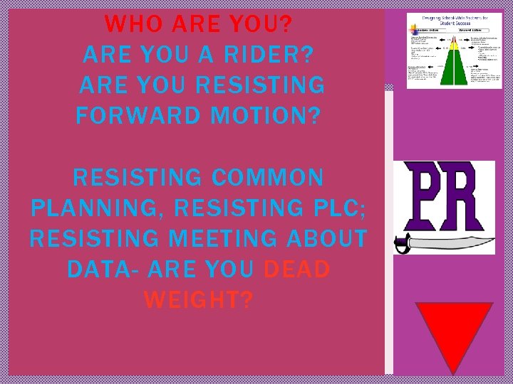 WHO ARE YOU? ARE YOU A RIDER? ARE YOU RESISTING FORWARD MOTION? RESISTING COMMON