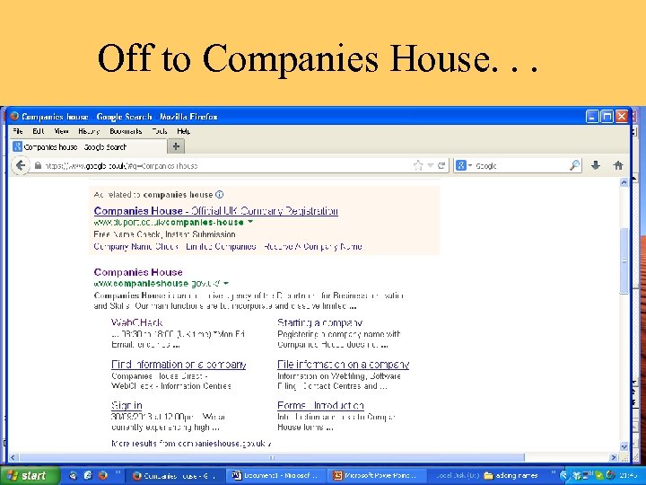 Off to Companies House. . . 