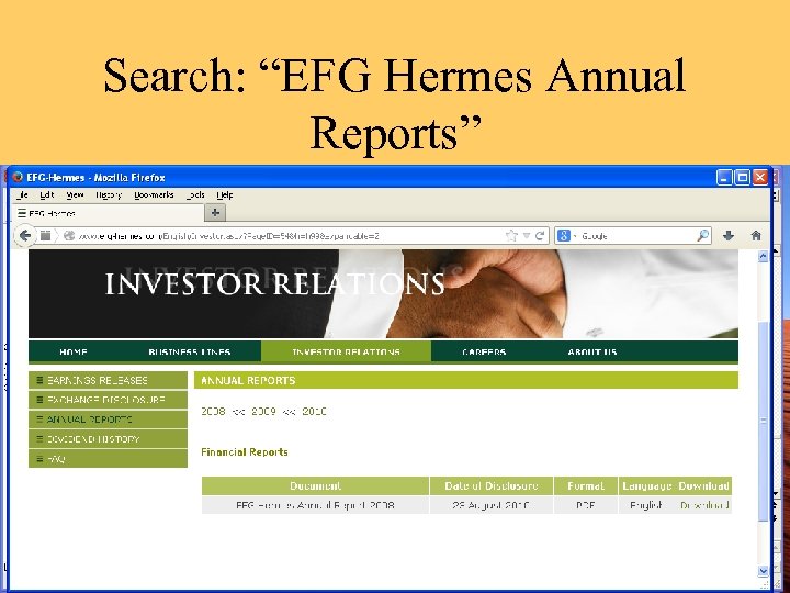 Search: “EFG Hermes Annual Reports” 