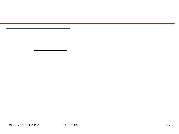 © G. Antoniol 2012 LOG 6305 45 