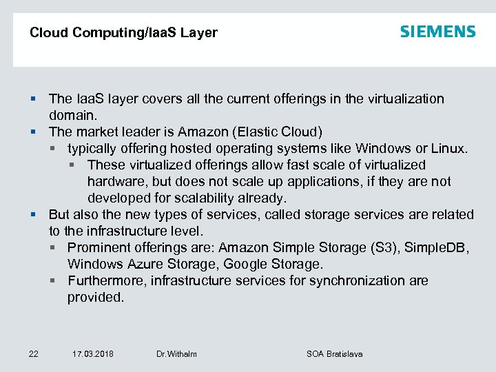 Cloud Computing/Iaa. S Layer § The Iaa. S layer covers all the current offerings